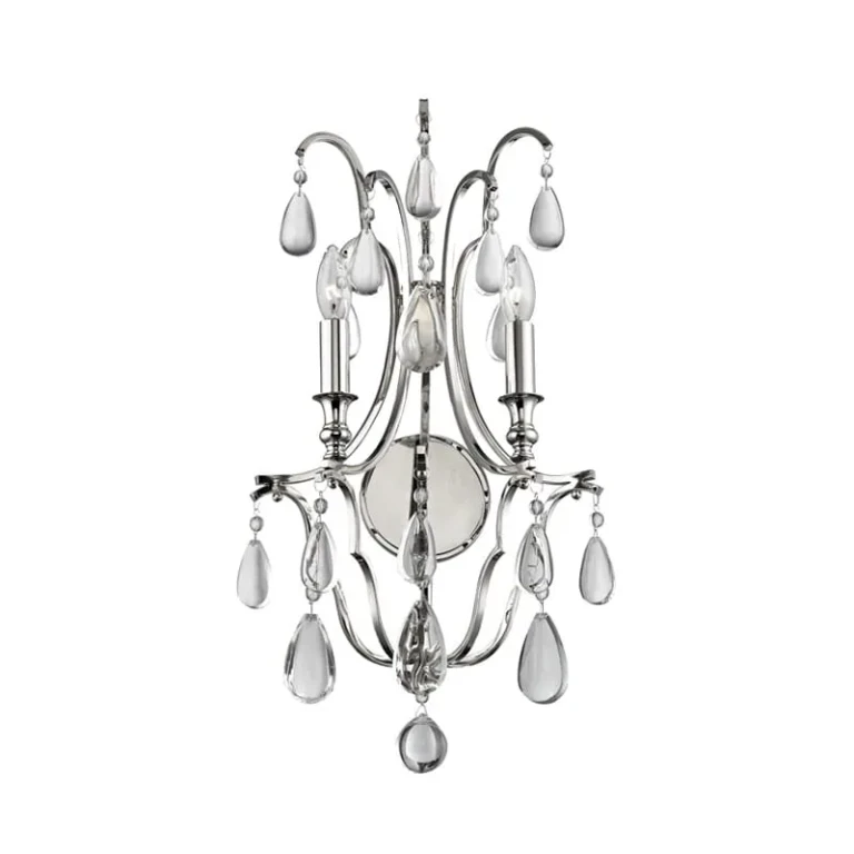 Crawford 2-Light 24" Wall Sconce in Polished Nickel