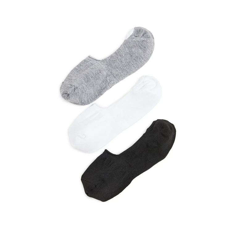 Stems 3 Pack Liner Socks Grey/White/Black One Size