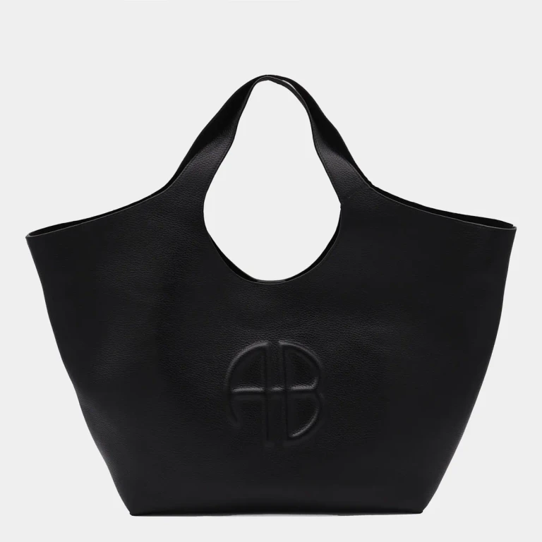 Black Leather Lili Tote Bag