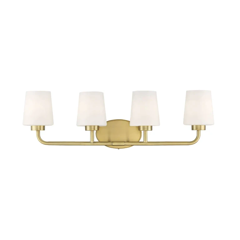 Savoy House Capra 4-Light Bathroom Vanity Light in Warm Brass - 8-4090-4-322