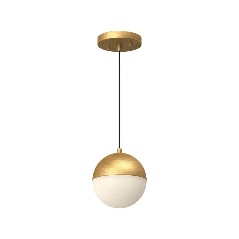 Brushed Gold LED Pendant from the Monae Collection