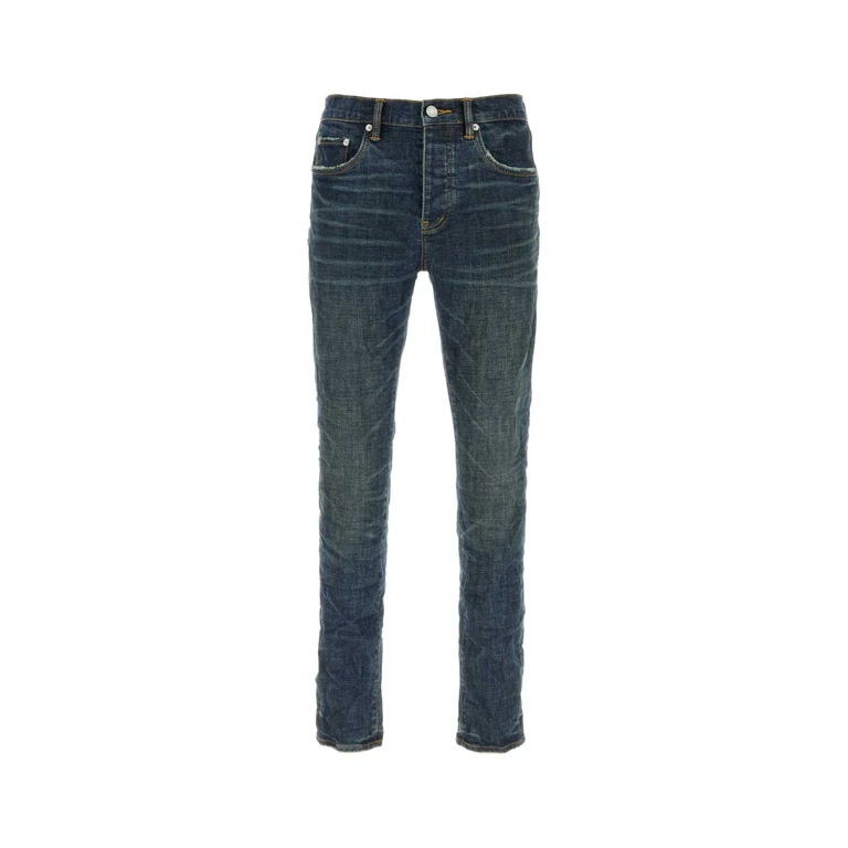 Purple Denim Stretch Denim Jeans Dkindigo Exterior: Cotton Lycra - Men