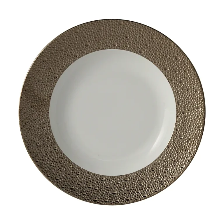 Bernardaud Ecume Platinum Rim Soup Bowl
