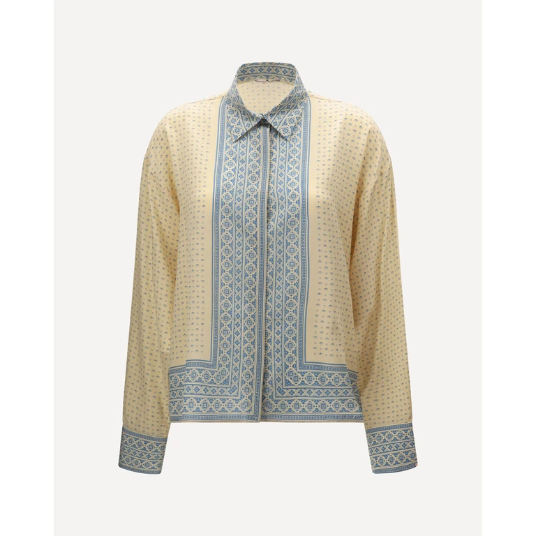 ERMANNO SCERVINO Silk Shirt with geometric print Female 40