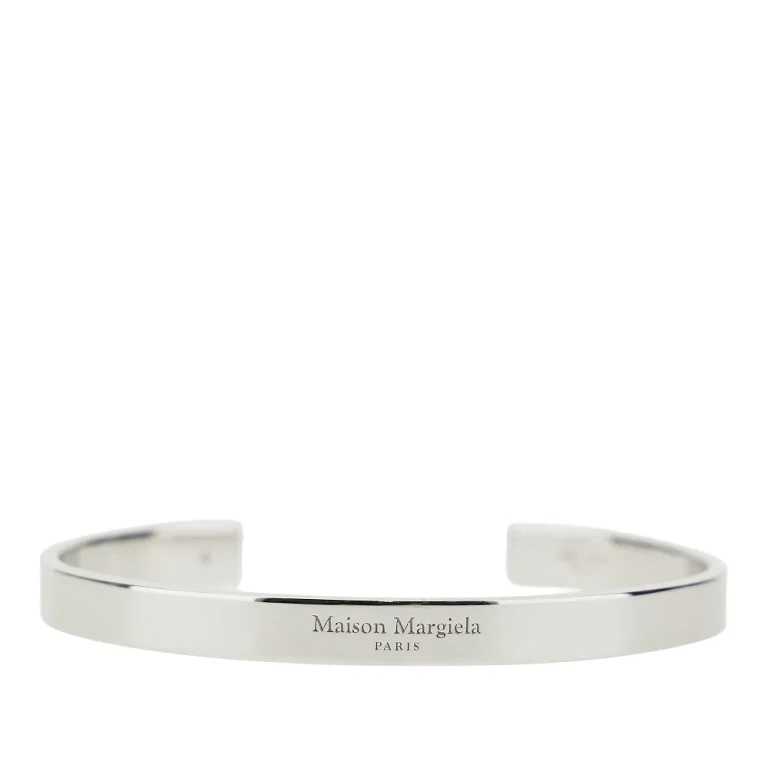 Bracciale rigido Maison Margiela con logo inciso