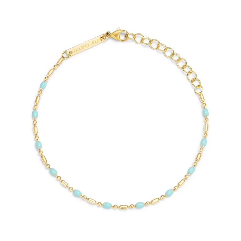 Zoe Chicco 14K Yellow Gold Enamel Bead & Bar Link Bracelet