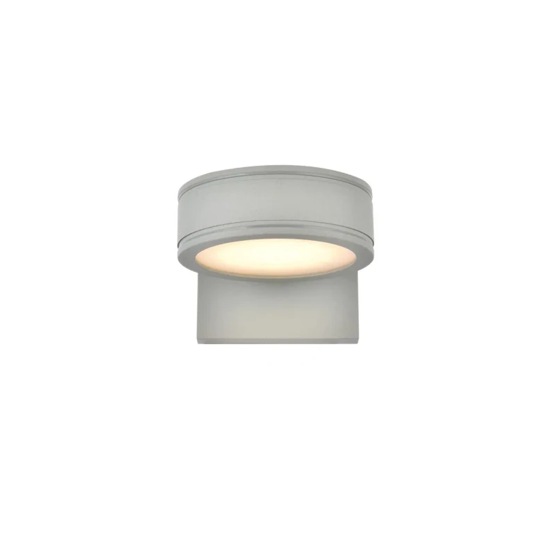 Silver LED Outdoor Wall Lamp from the Raine Collection