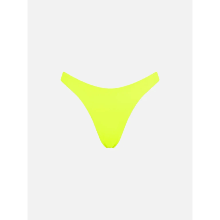 MC2 Saint Barth Fluo Yellow Opalin Cheeky Solid Color Swim Briefs