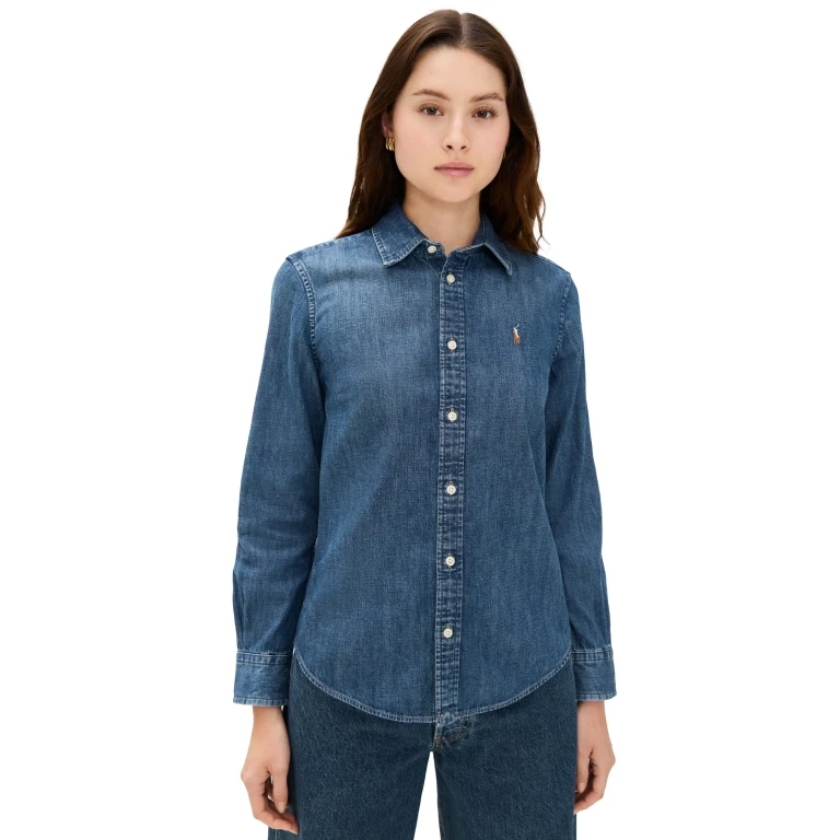 Polo Ralph Lauren Denim Long Sleeve Button Down Blue 4