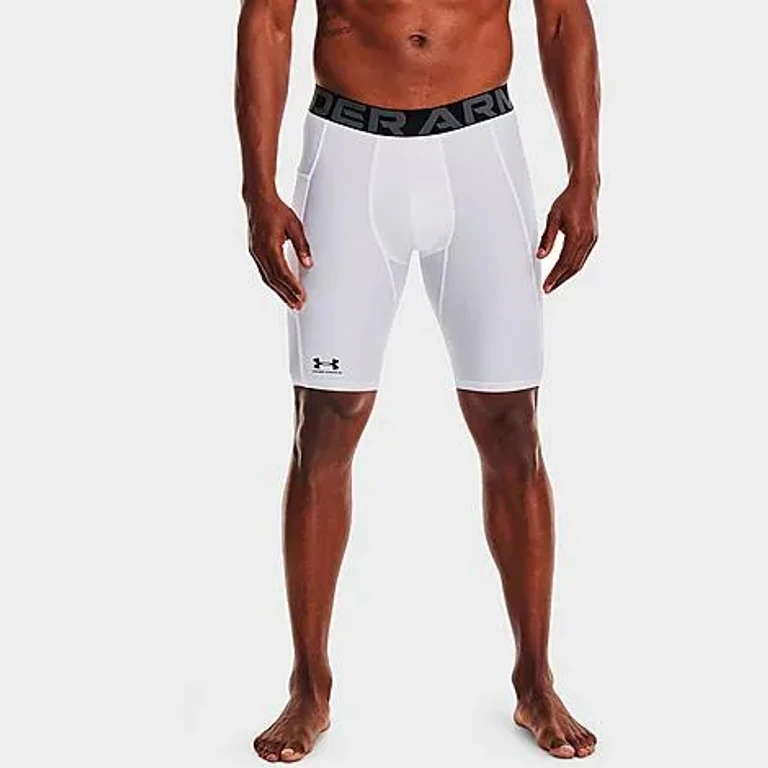 Under Armour Men's HeatGear Pocket Long Shorts in Black/White Size: XS