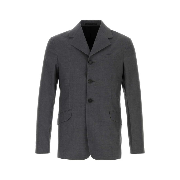 Jil Sander Graphite Wool Blazer Stonegrey Giacche E Gilet - Men