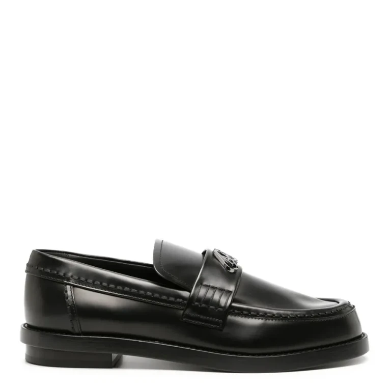 Alexander Mcqueen Seal-Plaque Leather Loafers