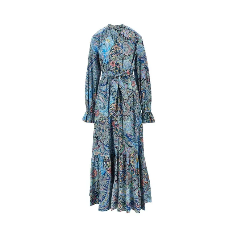 Etro 印花弹力府绸长裙