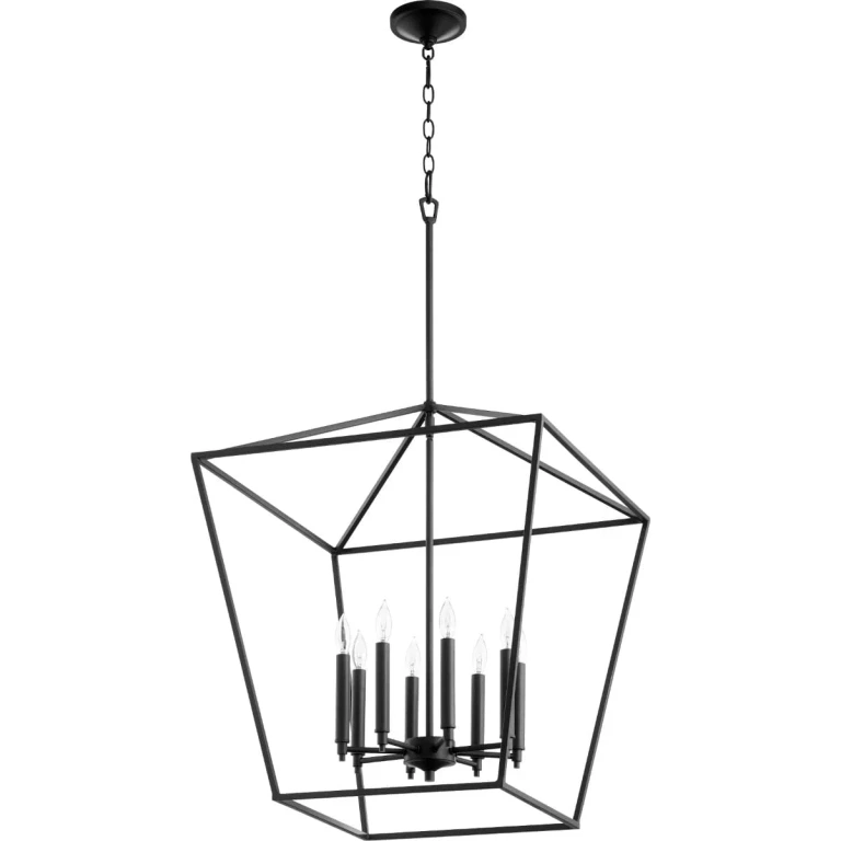 Quorum Gabriel 8-Light 22" Foyer Light in Noir