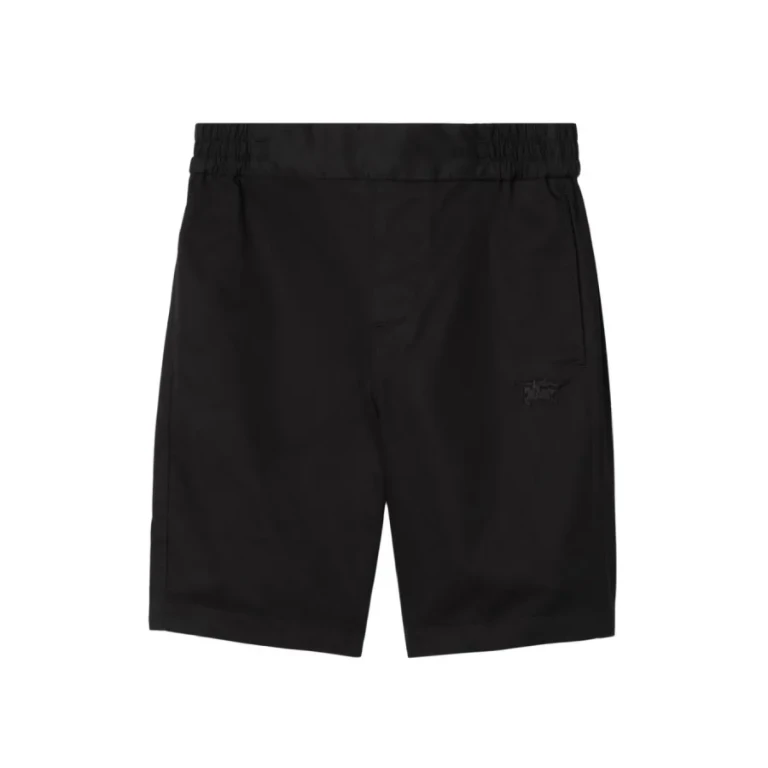 Burberry Kids Embroidered Logo Cotton Shorts