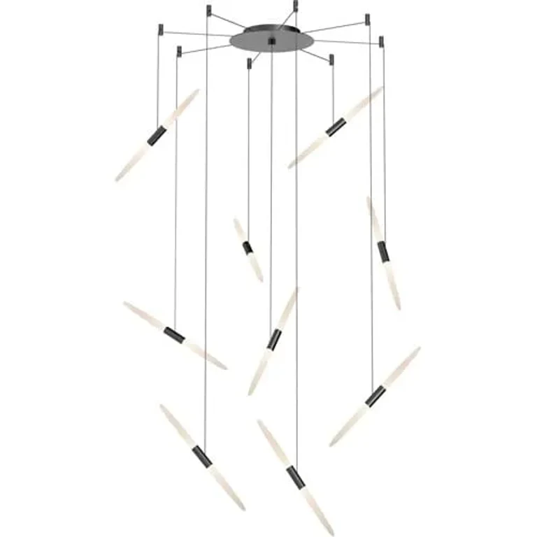 Ballet 9-Light Pendant Light in Satin Black
