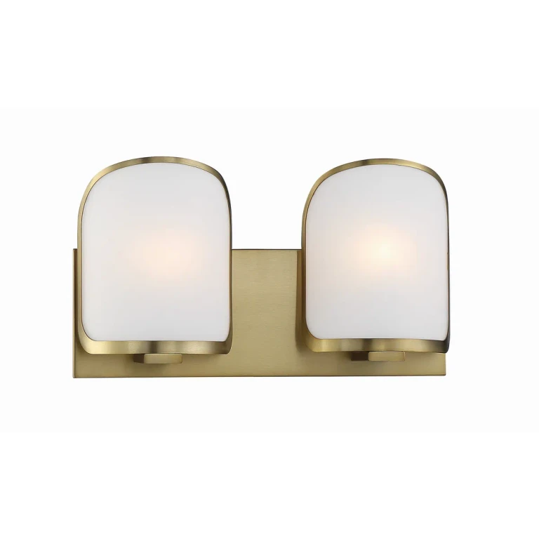 Soft Brass Bathroom Vanity Light from the Bishop Crossing Bath Collection