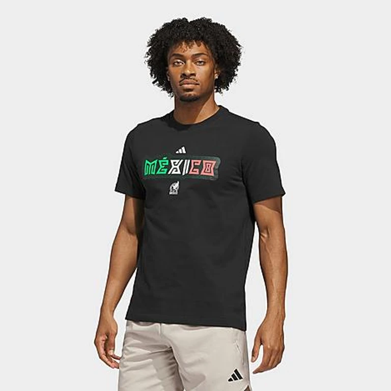 adidas Men's FIFA World Cup 2026 Mexico Home Graphic T-Shirt in Black Size: XS