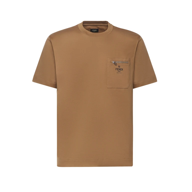 Fendi Camel Cotton T-shirt