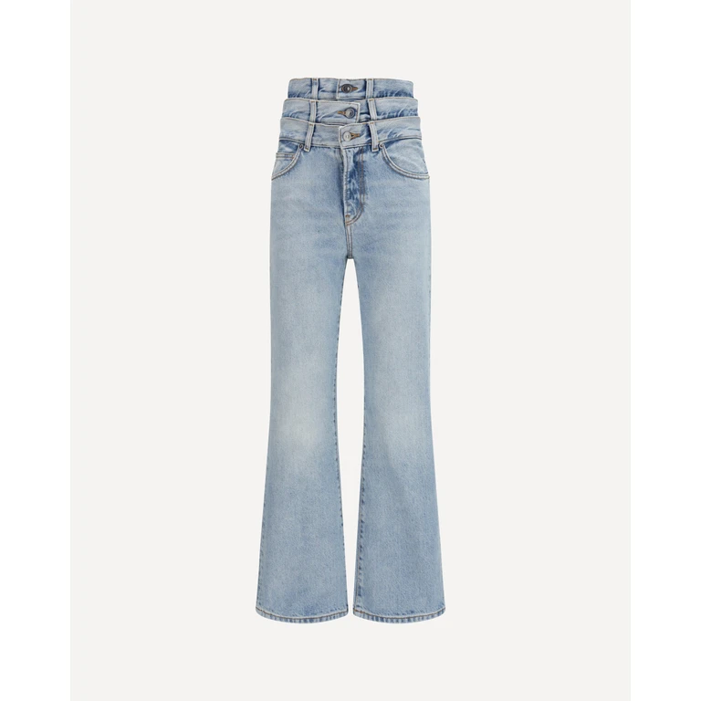 FIORUCCI Flared Jeans with triple-layer waist detail Female 28