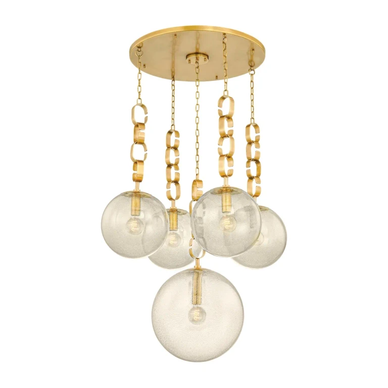 Vintage Brass Chandelier from the Nessa Collection