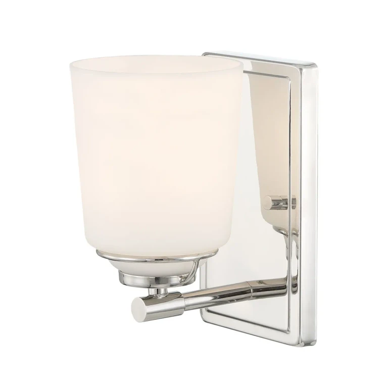 Polished Nickel One Light Wall Sconce from the Stella Collection