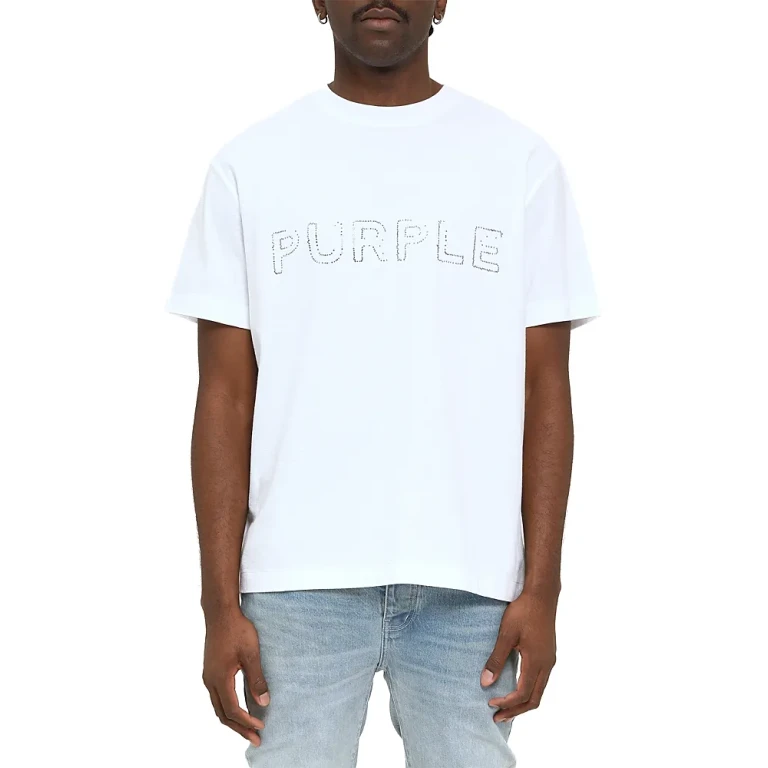 Purple Brand Textured Graphic Logo Tee