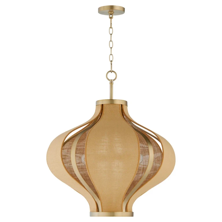 Aged Brass Pendant from the Monroe Collection