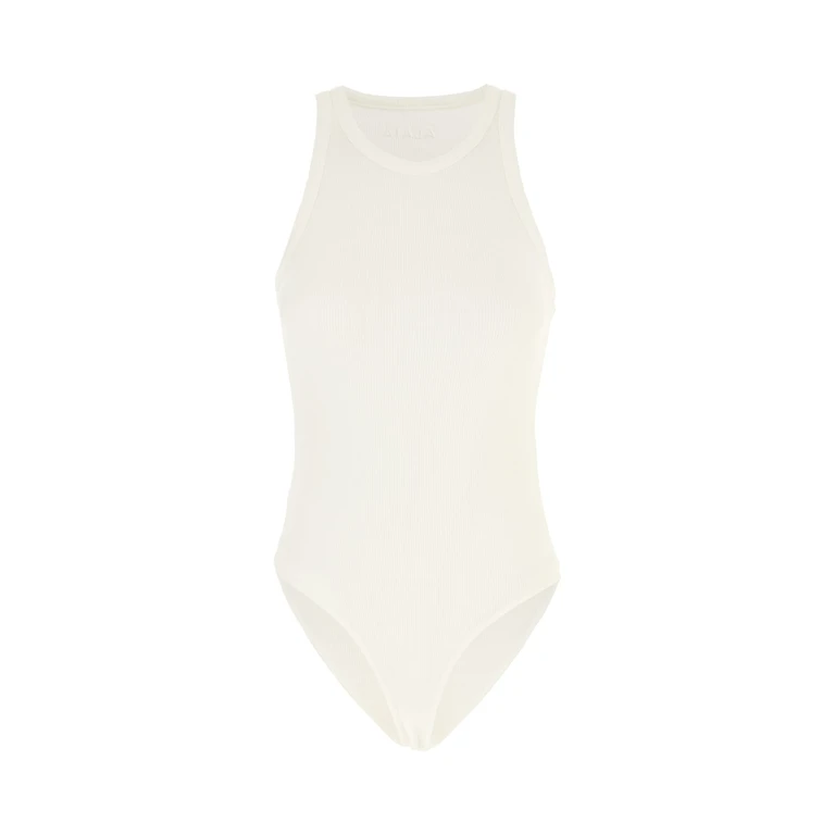 Alaia Ivory Cotton Bodysuit