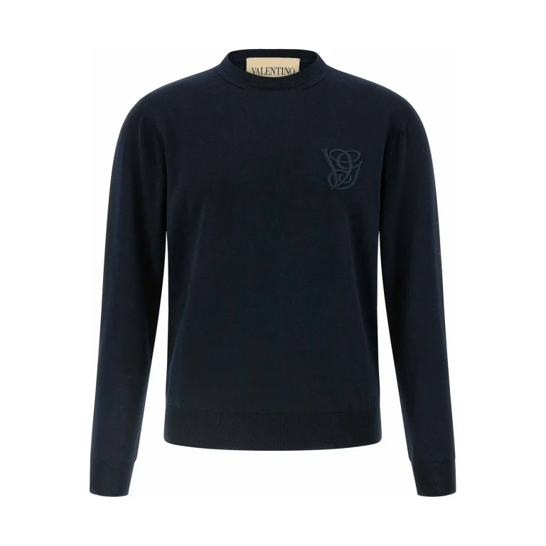 Valentino Garavani Pull Col Rond - Bleu