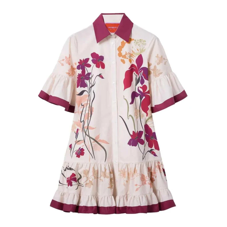 La DoubleJ Robe Au Genou - Blanc (DRE0205COT015CRS01WH04)