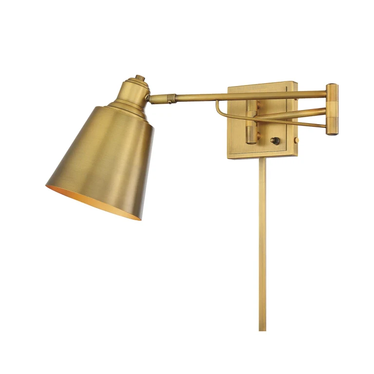 Trade Winds Lighting 1-Light Wall Sconce In Warm Brass - TW110052-NB