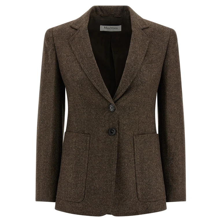 Brown Virgin Wool Blazer Clothing - Women