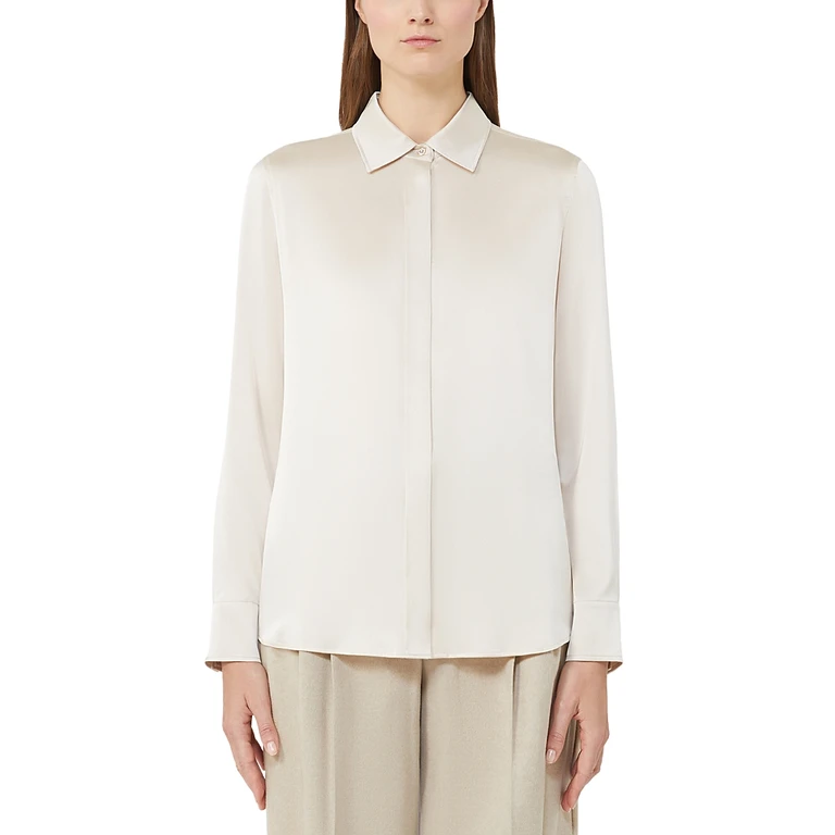 Max Mara Studio Classic Silk Satin Shirt