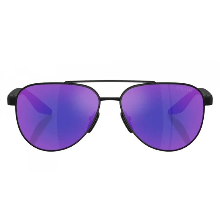 Prada Linea Rossa Dark Blue Mirror Violet Mens Sunglasses PS A52S DG005U 58