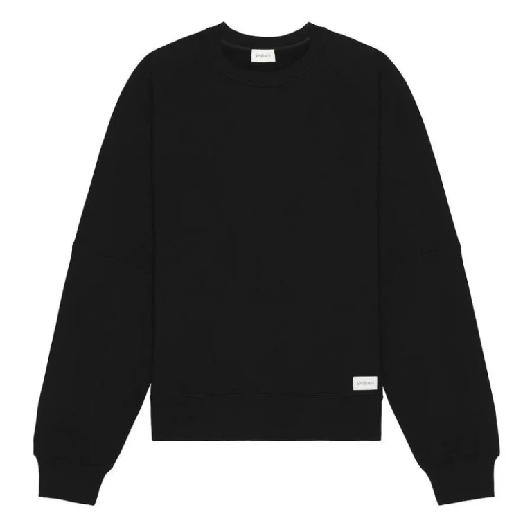 Saint Laurent Oversized Cotton Crewneck Sweatshirt