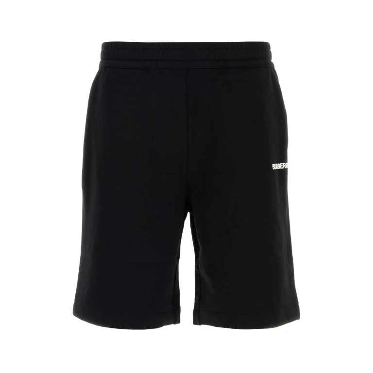 Burberry Black Cotton Bermuda Shorts