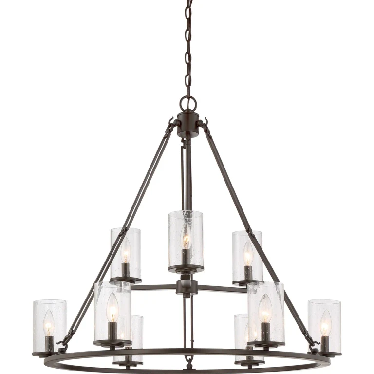 Buchanan 9-Light 30" Transitional Chandelier in Western Bronze