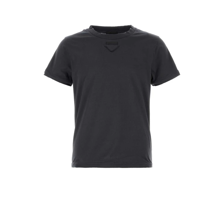 Prada Graphite Cotton T-Shirt Piombo Exterior - Men