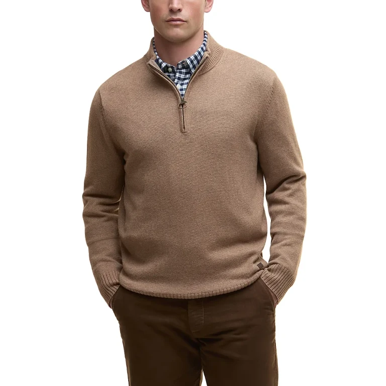 Barbour Kelson Half Zip Knitted Jumper Sweater