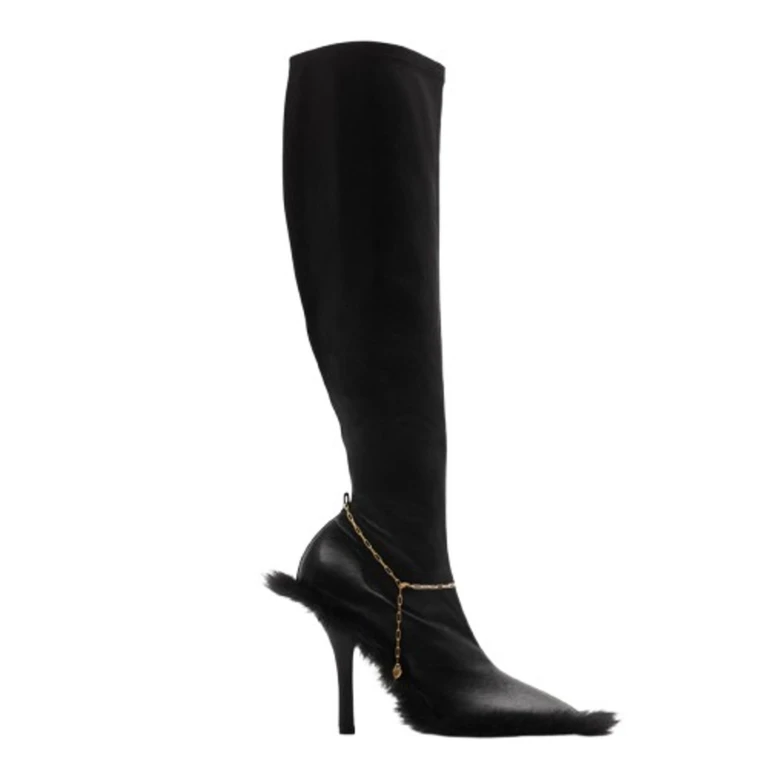 Burberry Leather Slinky Legging High Boots