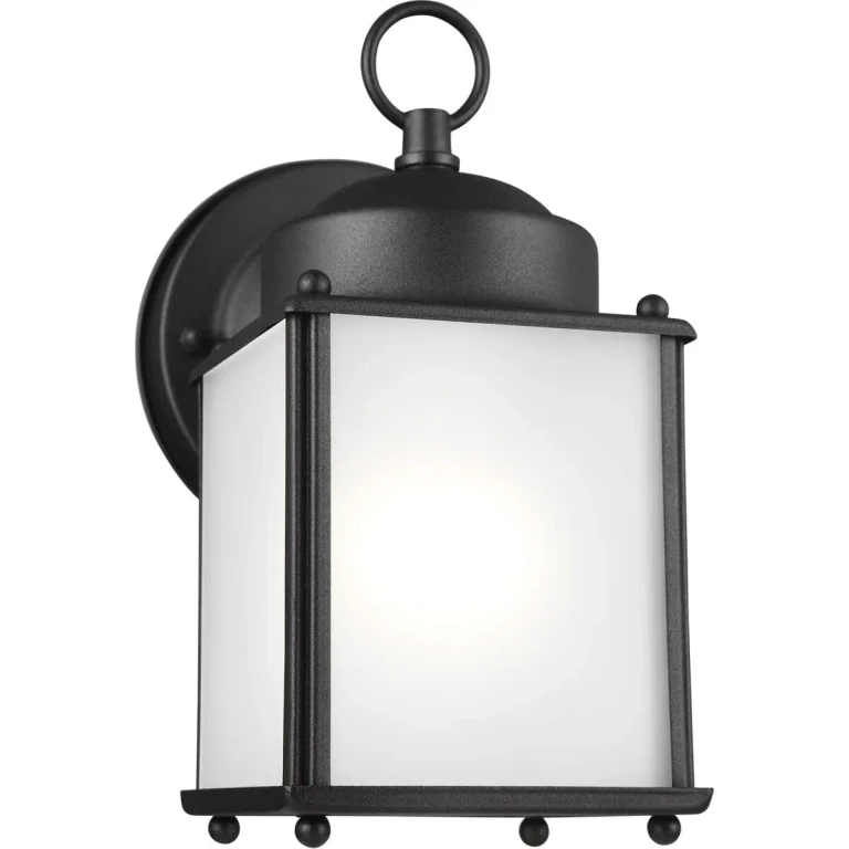 Black One Light Outdoor Wall Lantern from the New Castle Collection