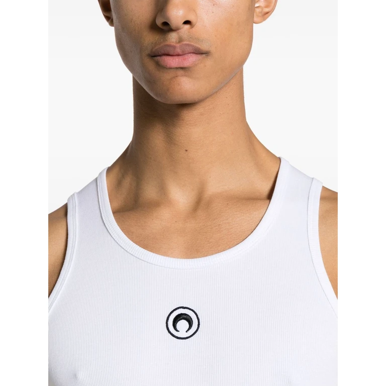 Marine Serre Top Bianco Organic Cotton - Men