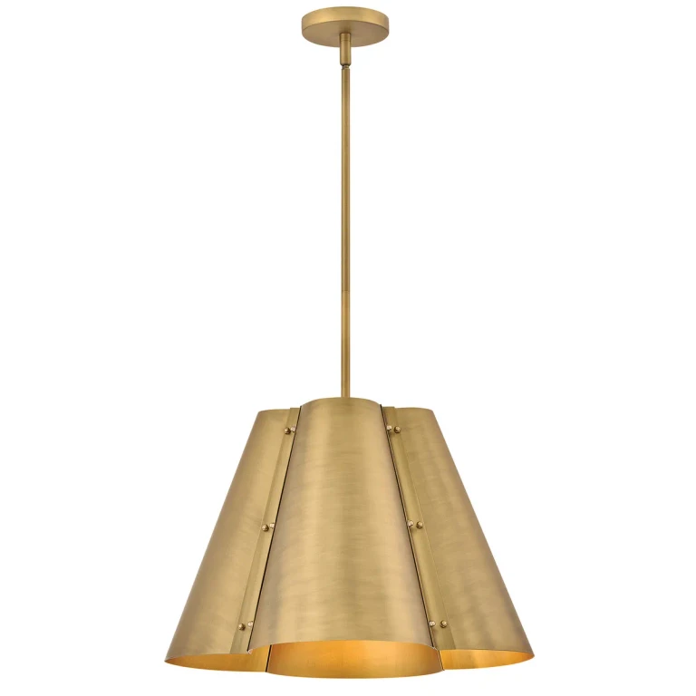 Heritage Brass LED Pendant from the Bowman Collection