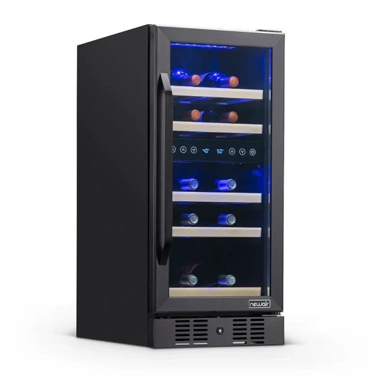 New Air 29 Bottle Dual Zone Wine Fridge - Black Stainless Steel