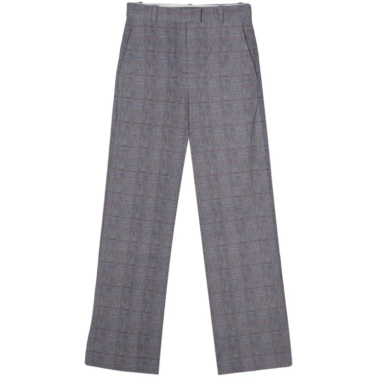 Circolo 1901 Trousers Blue Ining: Cotton - Women