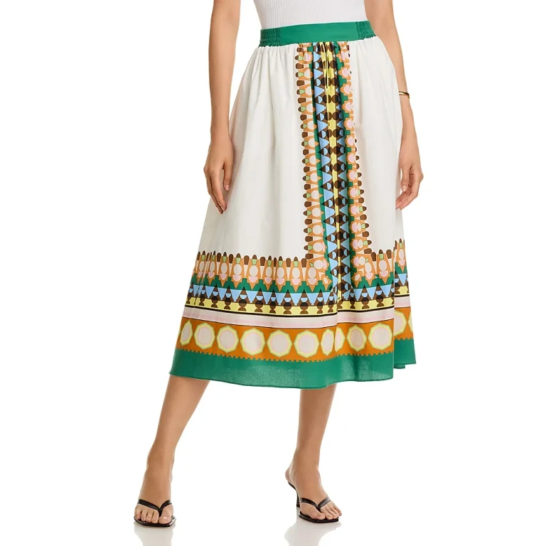 T Tahari Pull On Button Front Skirt