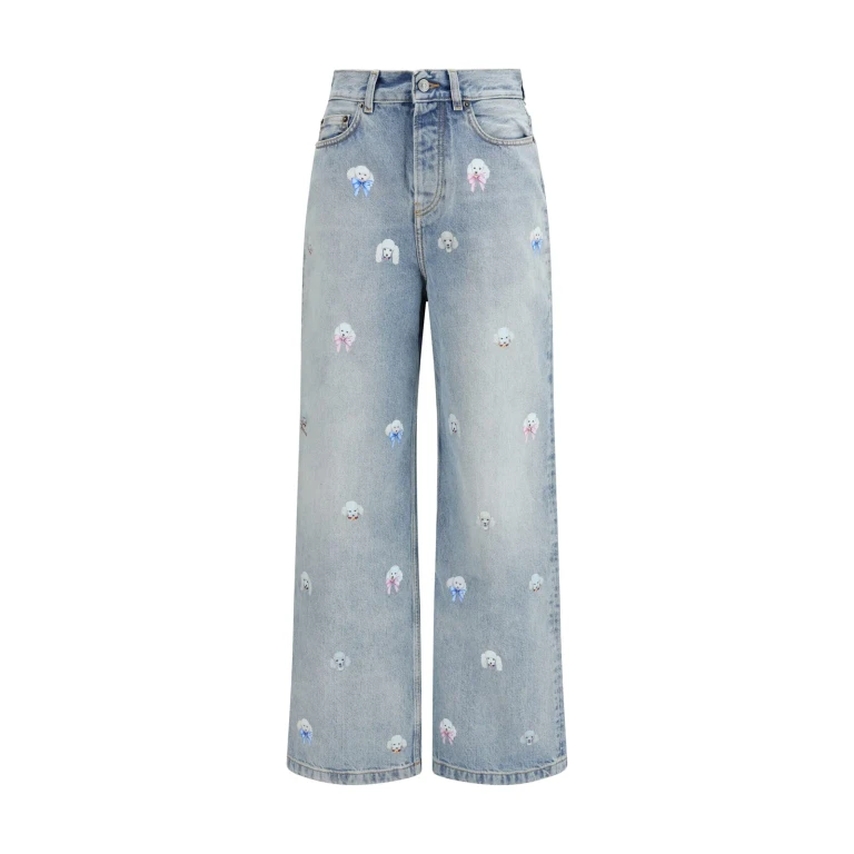 Fiorucci Poodle-print Baggy Jeans