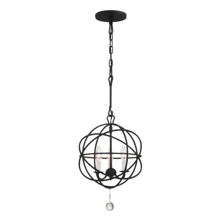 Solaris 3-Light Mini Chandelier in Black