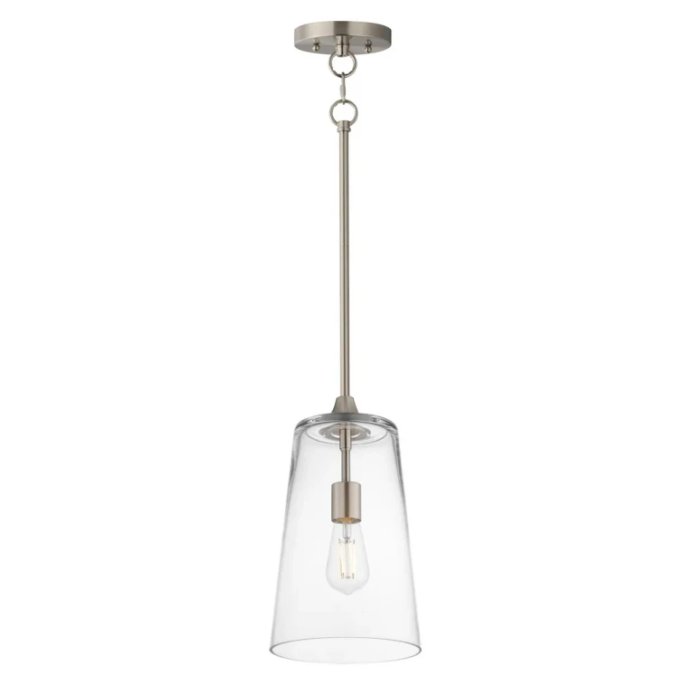 Satin Nickel Pendant from the Hudson Collection